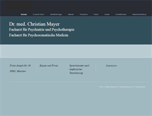 Tablet Screenshot of drchristianmayer.de